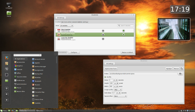 Linux Mint - desktop widgets
